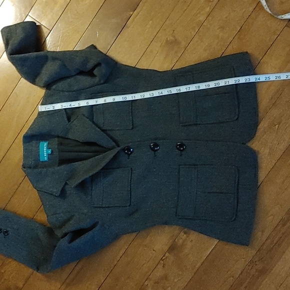 Vintage La Redoute Herringbone wool blend blazer - Picture 5 of 9